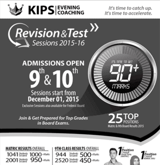 Admissions in Kips Pakistan