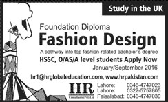 Fashion Design, Study in UK 11 Dec 2015
