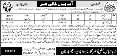 Jobs in Department of Population Punjab 14 Dec 2015