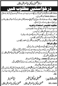 Jobs in Municipal Administration Jhang