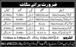 Jobs in Tayyab Motors, Manager, Assistant, Accounts Officer 11 Dec 2015