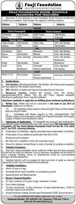 Teachers Jobs in Fuji Foundation Model School