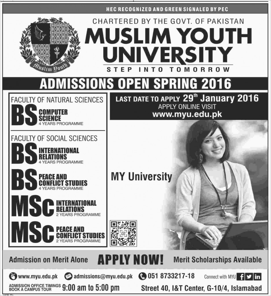 Admissions in Muslim Youth University