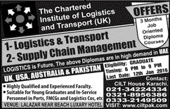 Admissions in The Chartered Institute of Logistics and Transport UK
