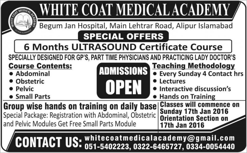 Admissions in White Coat Medical Academy