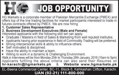 CSR and Business Development Executives Jobs in HG Markets