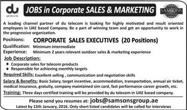 Corporate Sales Executive jobs in Samsonsgroup