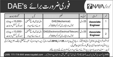 DAE Jobs in NAYATel
