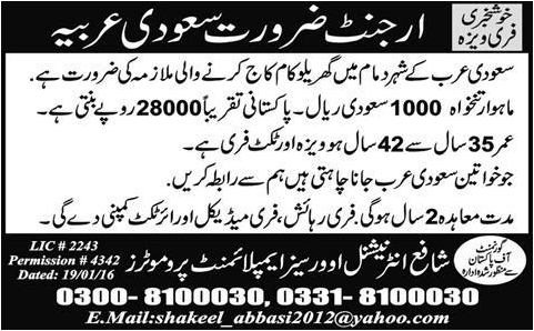 Female Required Jobs in Saudi Arab