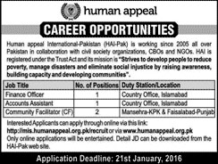 Finance Jobs in Human Appeal International Pakistan