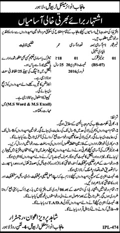 Junior Clerk Jobs in Punjab Environmental Tribunal Lahore