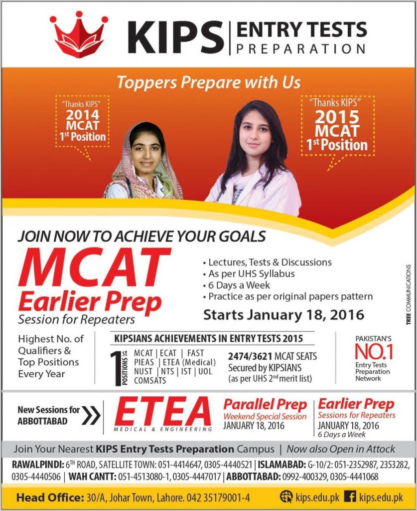 MCAT Prep Admissions in KIPS