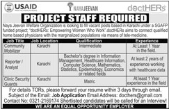 Reporter Analyst and Clinic Guard Jobs in NayaJeevan Welfare Organization