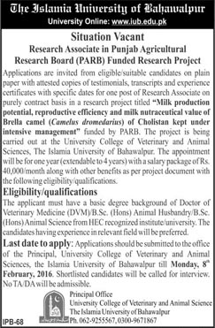 Research Associate in Punjab Agriculture