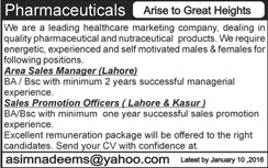 Sales Manager and Sales Officer Jobs in Healthcare Marketing Company