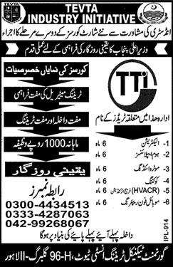 Technical Training in TEVTA Industry Initiative