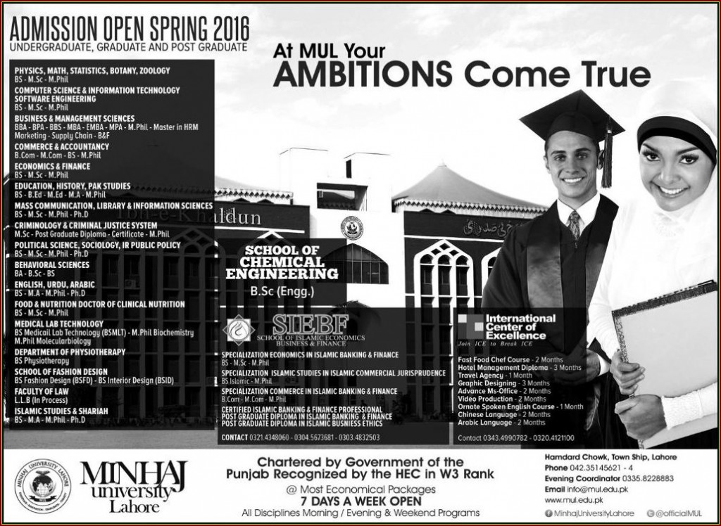 Admissions in School Of Chemical Engineering