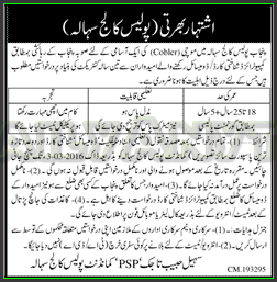 Cobler Jobs in Punjab Police College