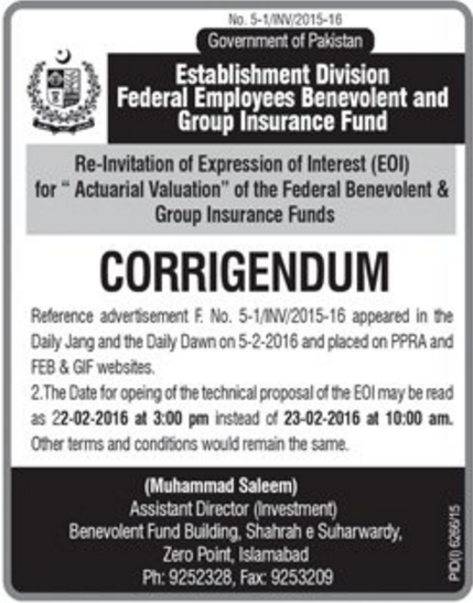 Jobs in Government of Pakistan