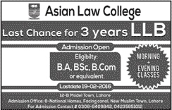 LLB Admissions in Asian Law College