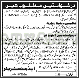 Legal Advisor Jobs in Govt of Punjab TMA