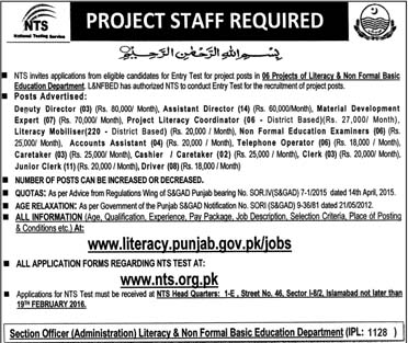 Project Staff Jobs in NTS