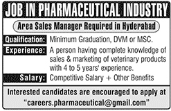 Sale Manager Jobs in Pharmaceutical industry Hyderabad