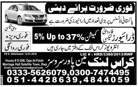 Taxi Driver Jobs in Dubai