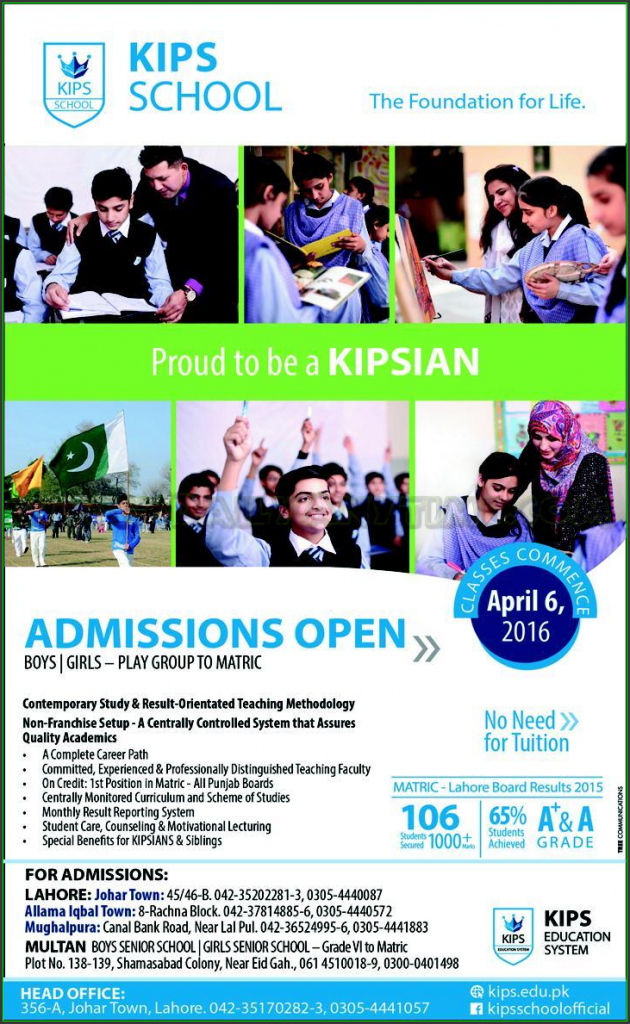 Admissions in KIPS