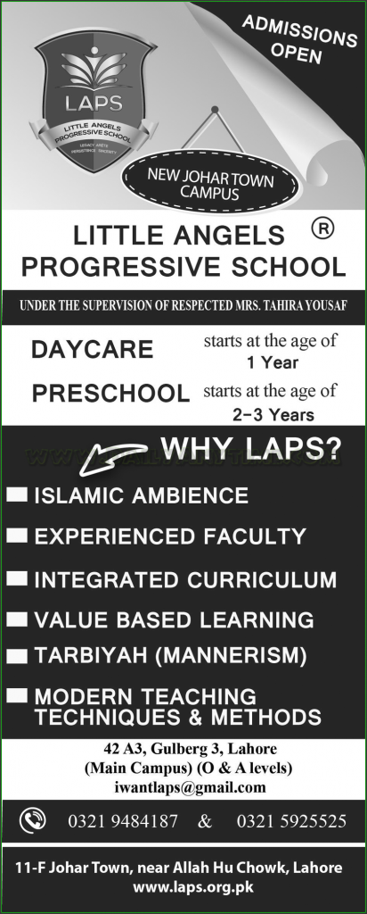 Admissions in Little Angels Progressive School