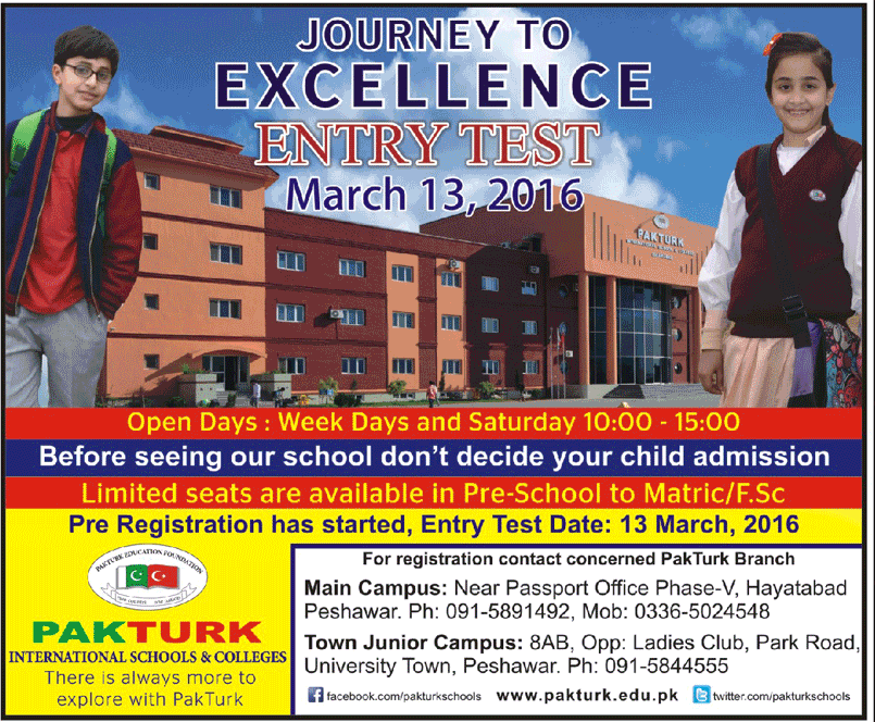 Admissions in Pak Turk International School & Colleges