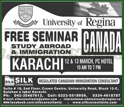 Admissions in University of Regina Canada