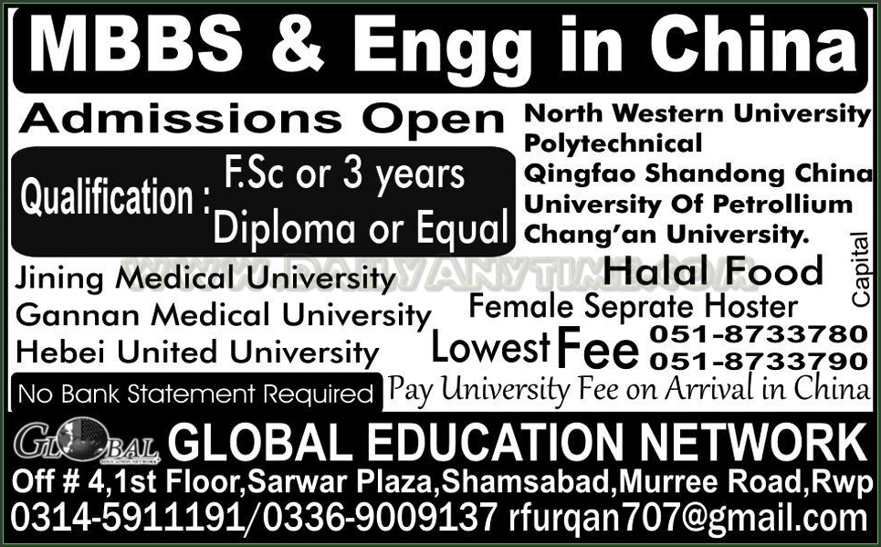 MBBS Admissions in China
