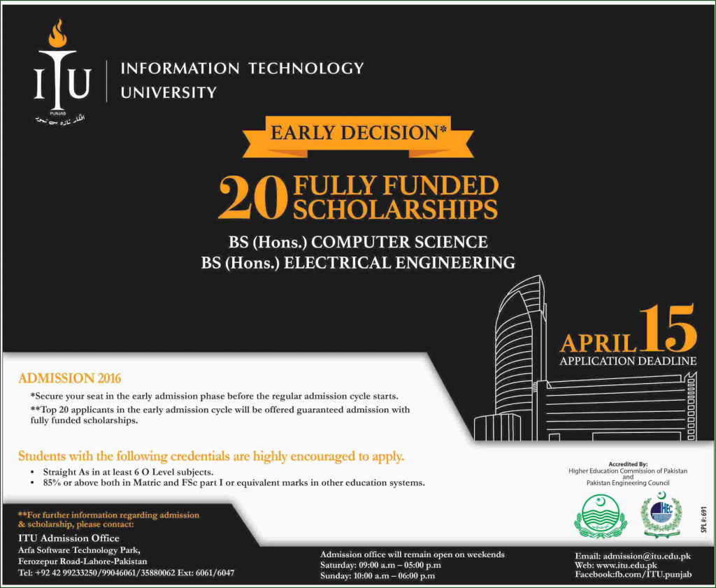 Admissions in ITU Information Technology University