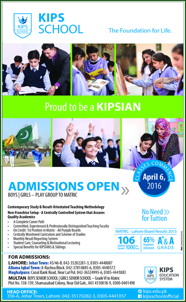 Admissions in KIPS