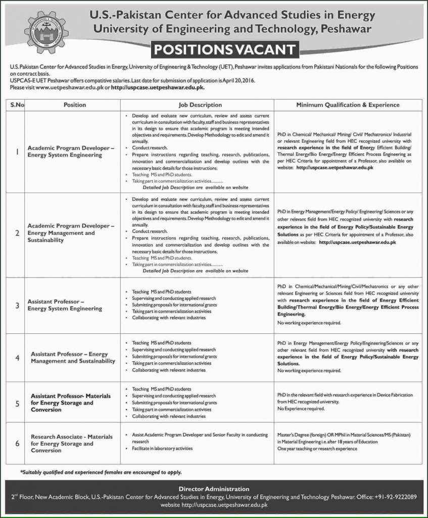 US University of Engineering and Technology Peshawar