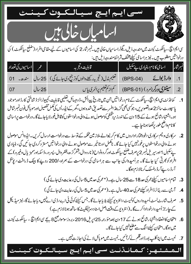 Ward Boy, Sanitary Worker Jobs