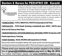 Jobs in Child Life Foundation Karachi