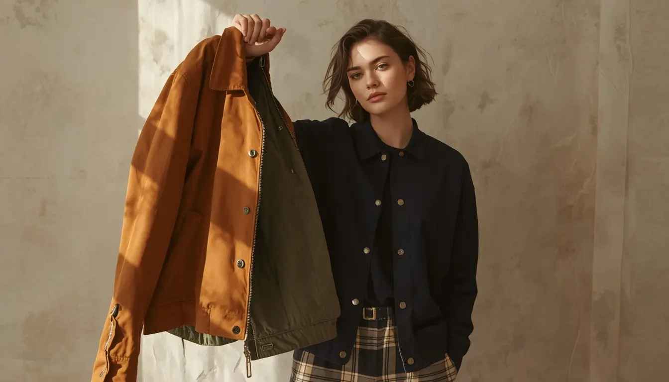 Person evaluating a trendy piece against their established personal style