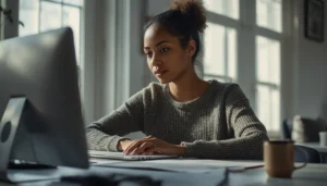 Person overcoming procrastination to start a task they had been avoiding